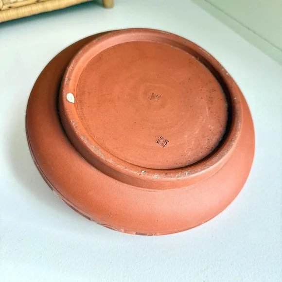 Vintage Bonsai Planter Unglazed Carved Bowl Terra Cotta Clay Bowl Succulent Pot - Picture 12 of 17